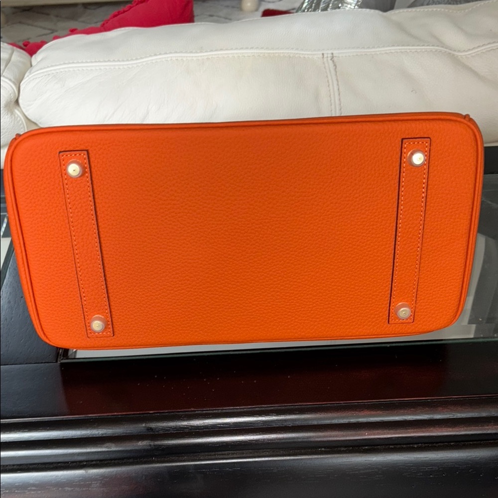 Orange Genuine Leather wirkin - Picture 5 of 7